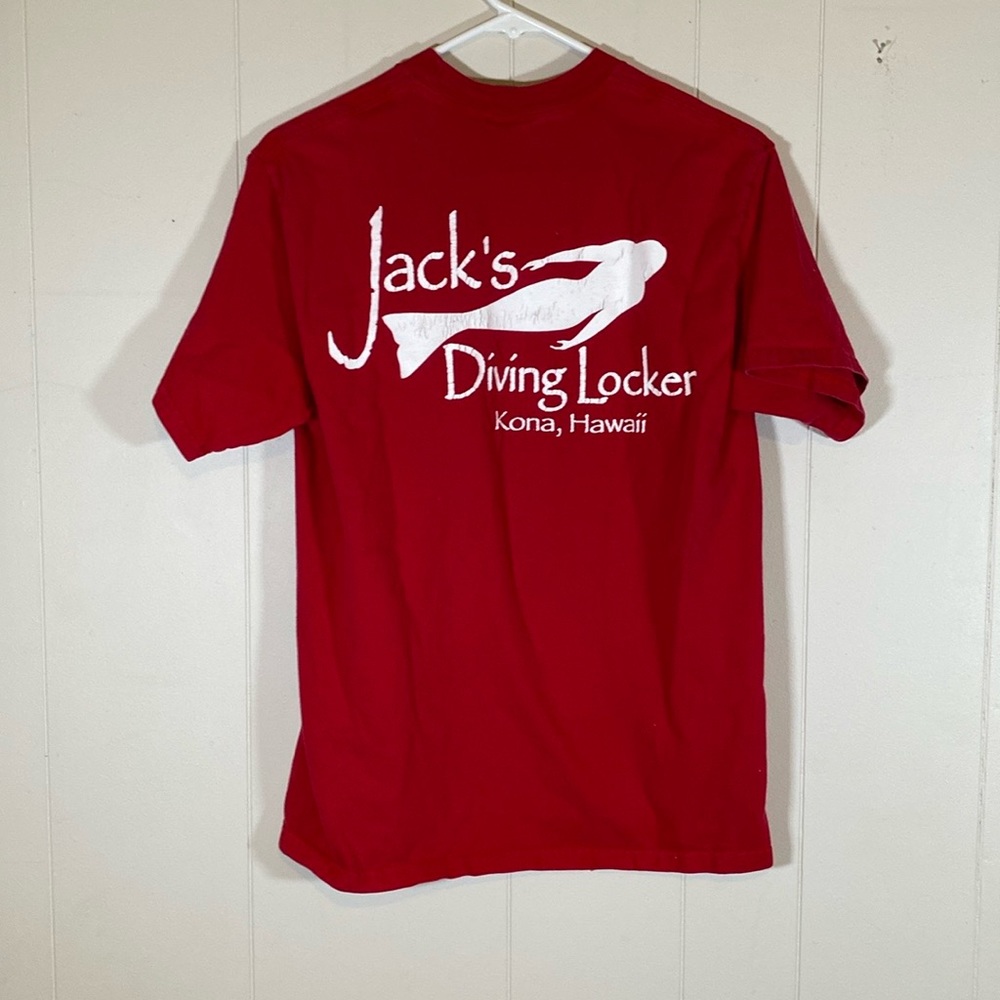 Vintage jacks diving locker Kona, Hawaii t shirt double sided mermaid sz‎ medium